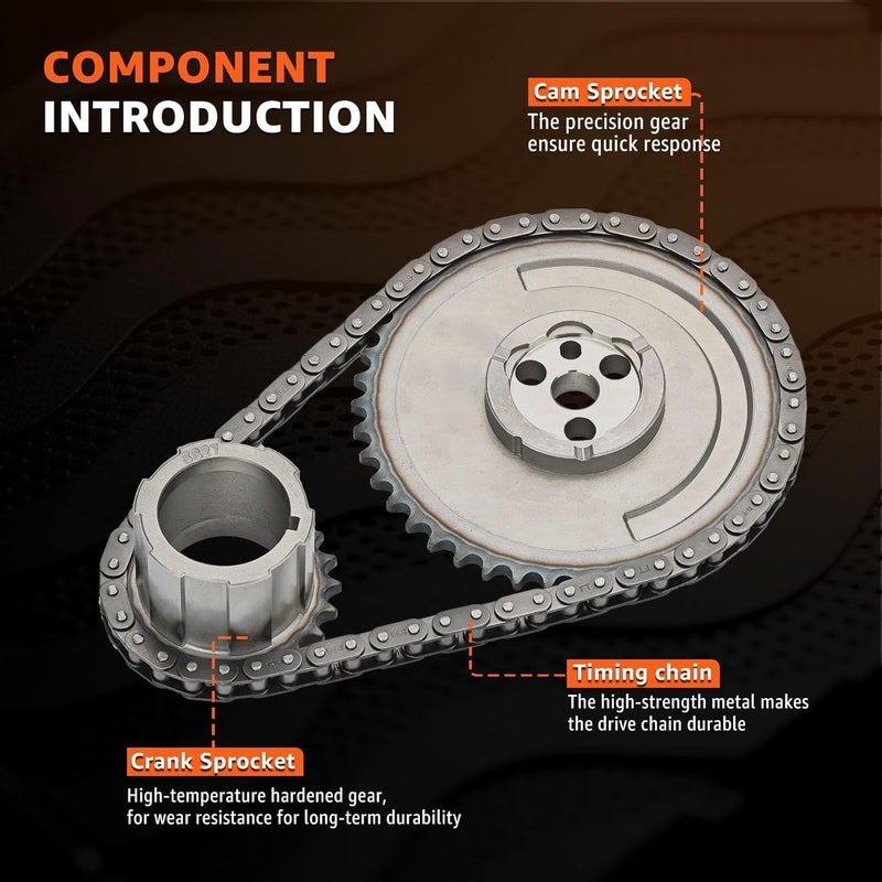 CHARMKER LS Timing Chain Kit Fits Gen 3 Ⅲ LS1 LS6 LS2 LS3 L96 LM7 LR4 LQ4 LQ9-4.8L 5.3L 6.0L V8 Engines Compatible with Chevy GMC 1997-2007 Silverado Suburban Express Impala Envoy Savana Sierra Yukon models - Image 3